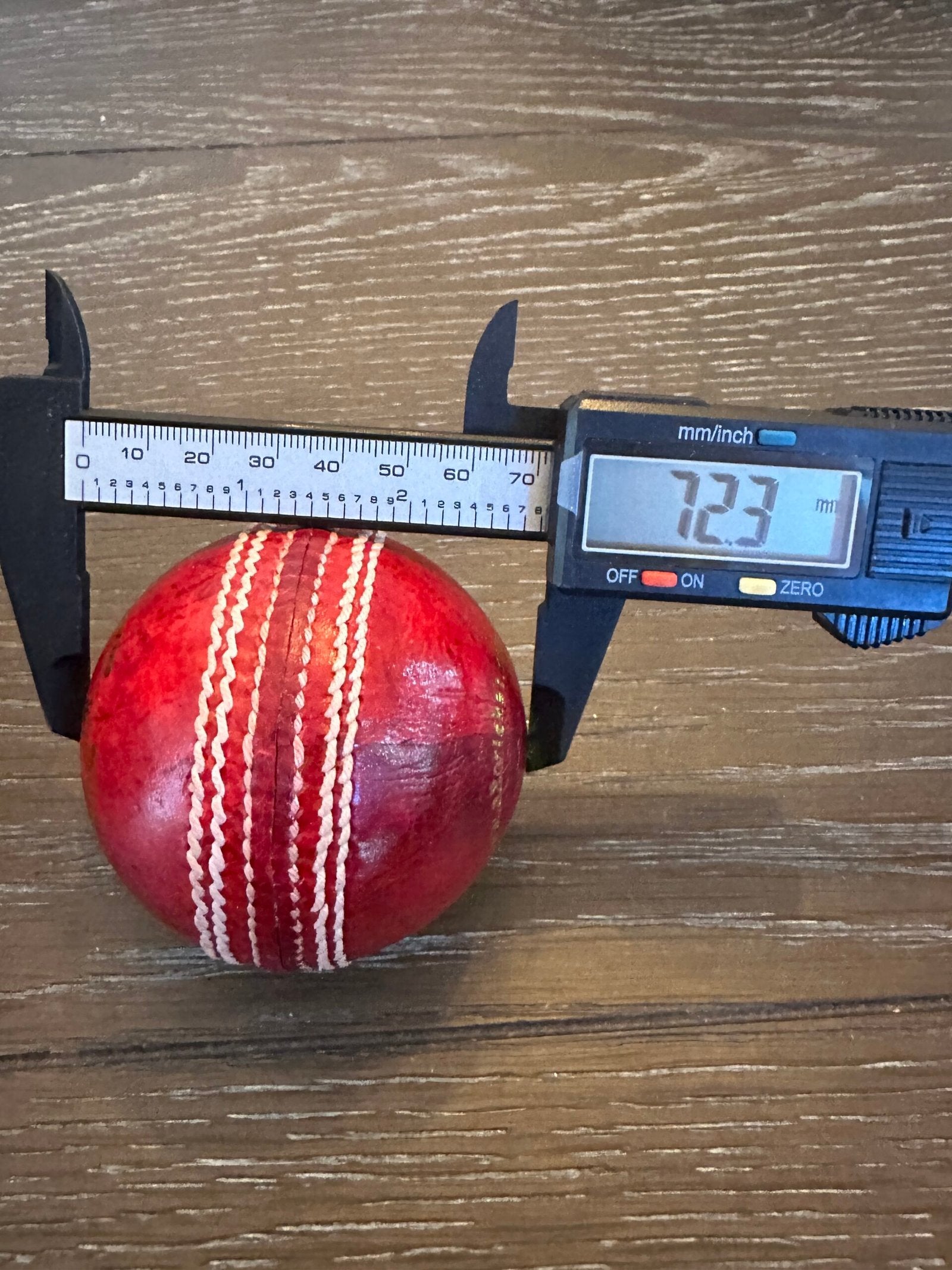 YYC cricket leather Balls (Red)