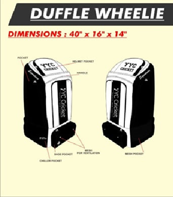 Duffle Wheelie YYC Cricket Signature Kit Bag
