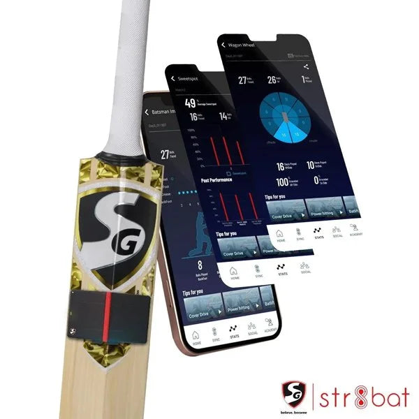 SG|Str8bat Cricket Bat Sensor | Portable Swing Analyzer
