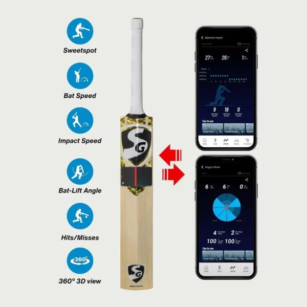 SG|Str8bat Cricket Bat Sensor | Portable Swing Analyzer