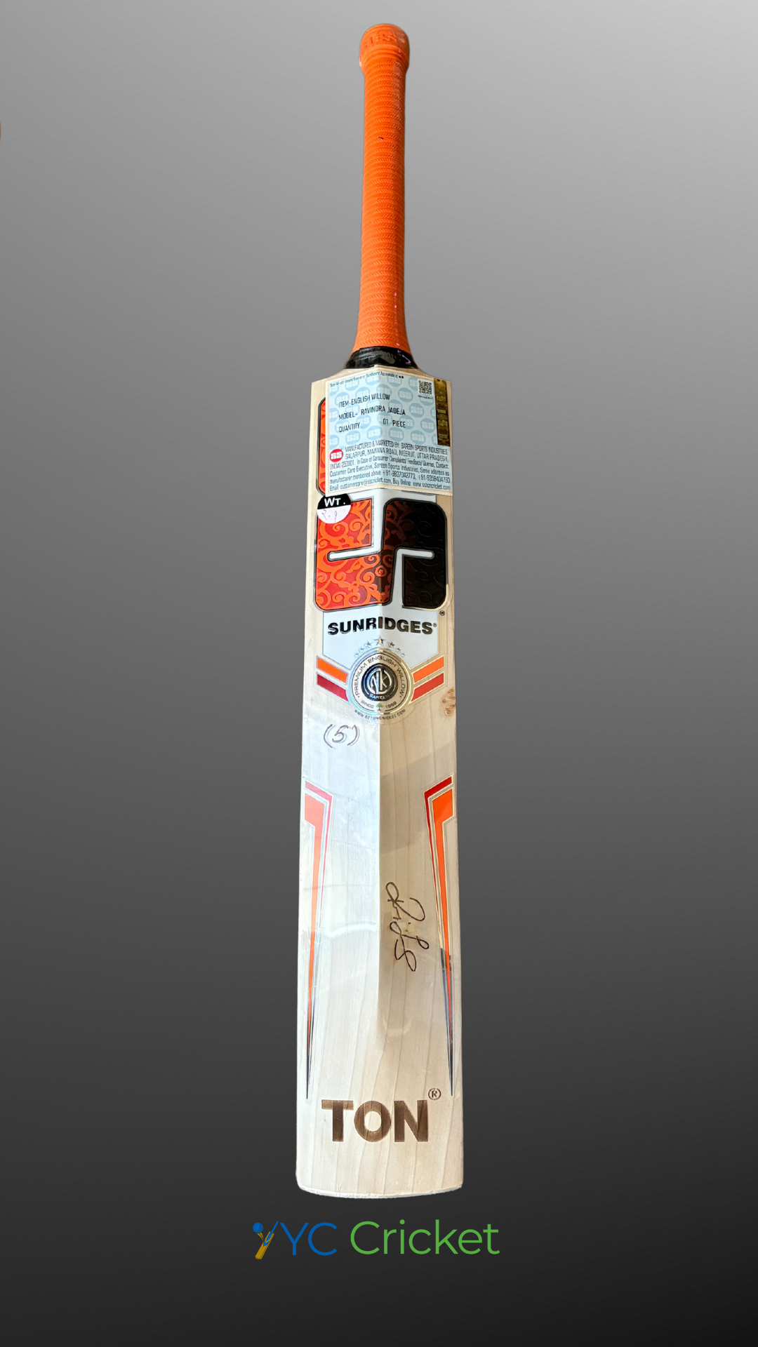 SS TON Stallion Sword Edition Cricket Bat (Jaddu Edition)
