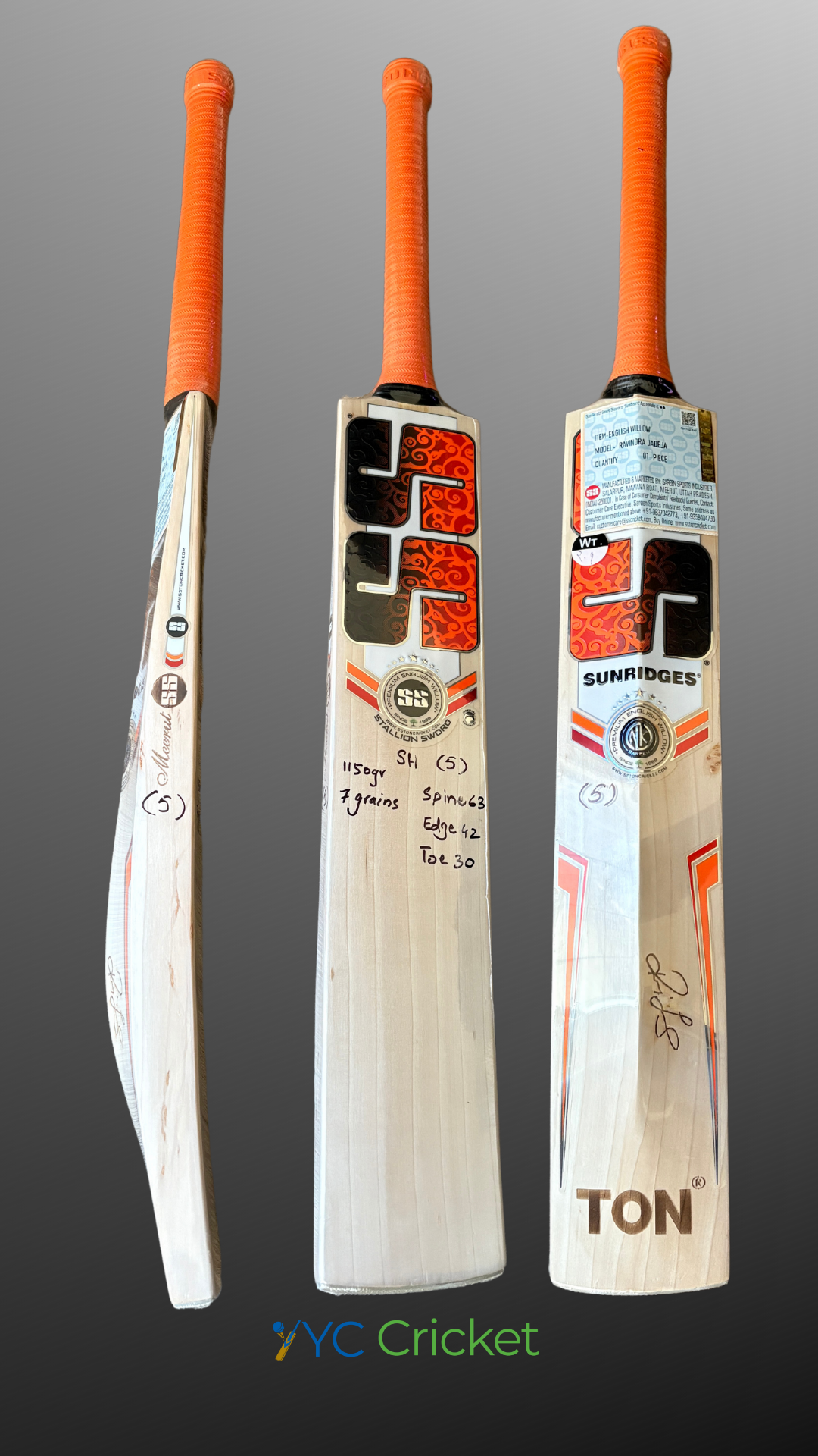 SS TON Stallion Sword Edition Cricket Bat (Jaddu Edition)