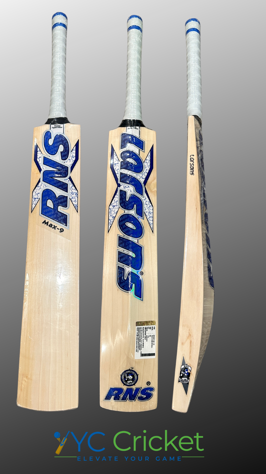 RNS Larson Max 9 Top Grade English Willow Cricket Bat
