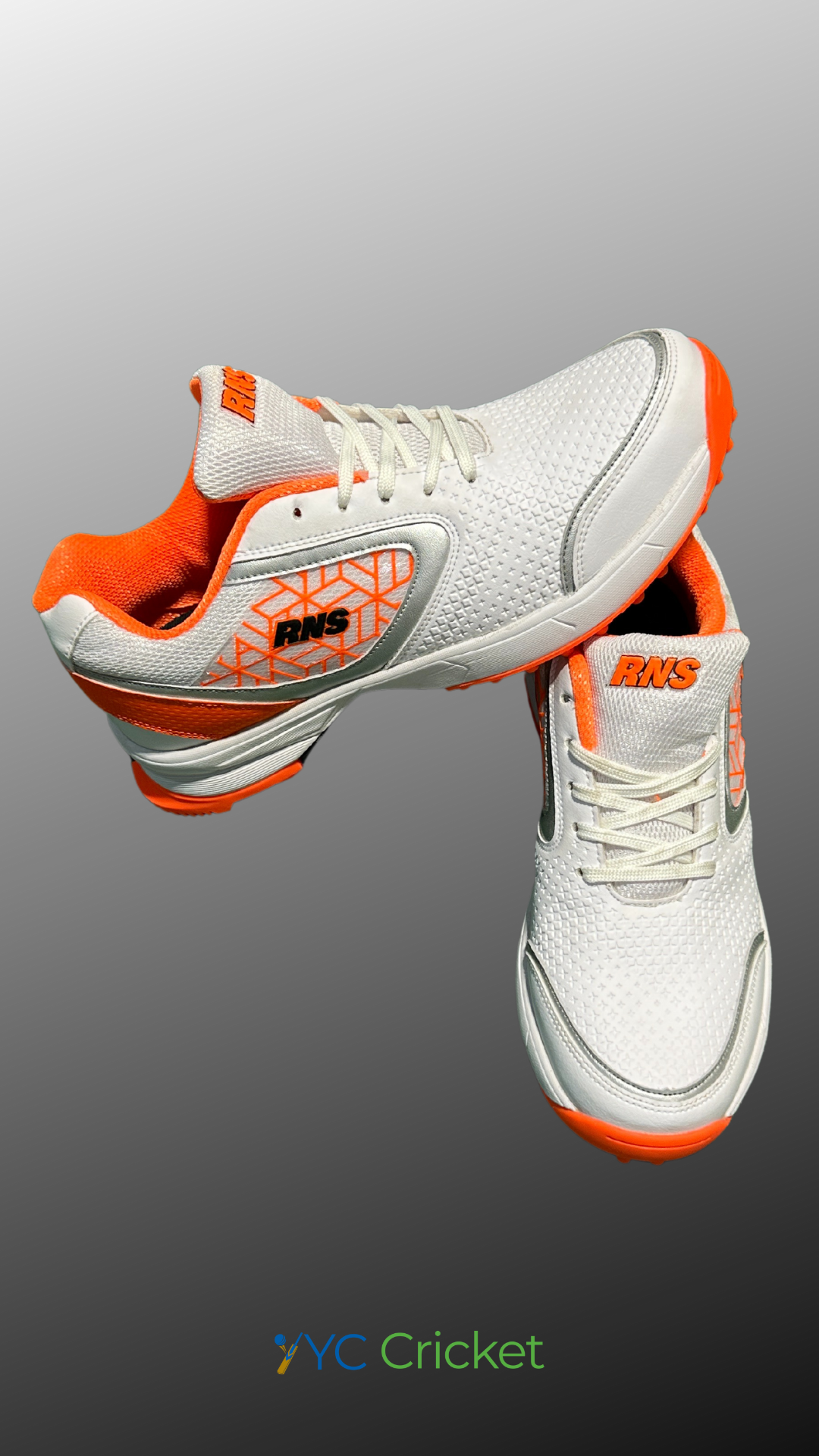 Rubber Studs Cricket Shoes Orange