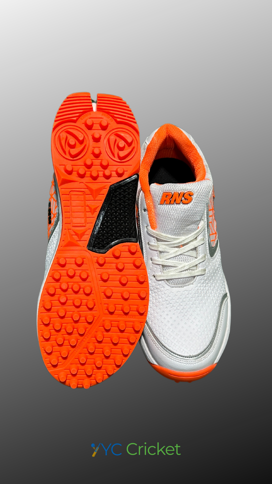 Rubber Studs Cricket Shoes Orange
