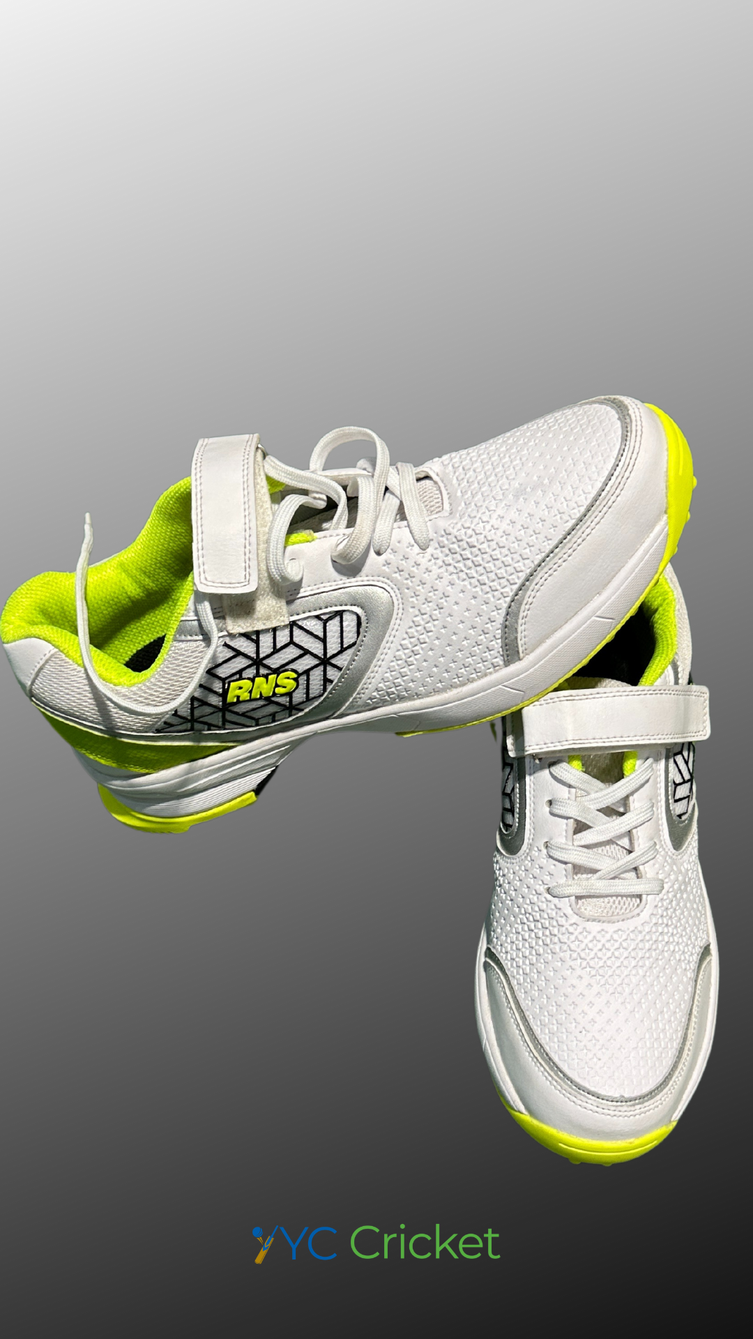 Rubber Studs Cricket Shoes Yellow (With Strap)