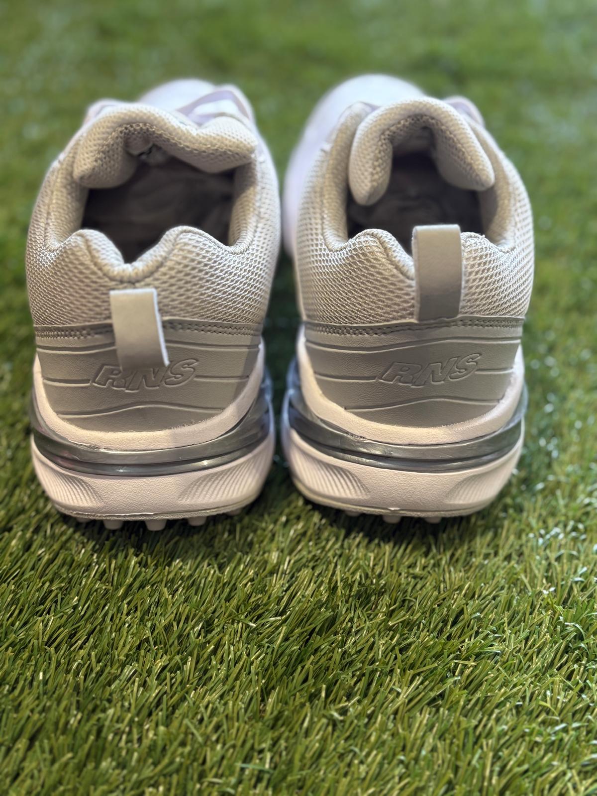 RNS Rubber Studs Cricket Shoes White Grey S212