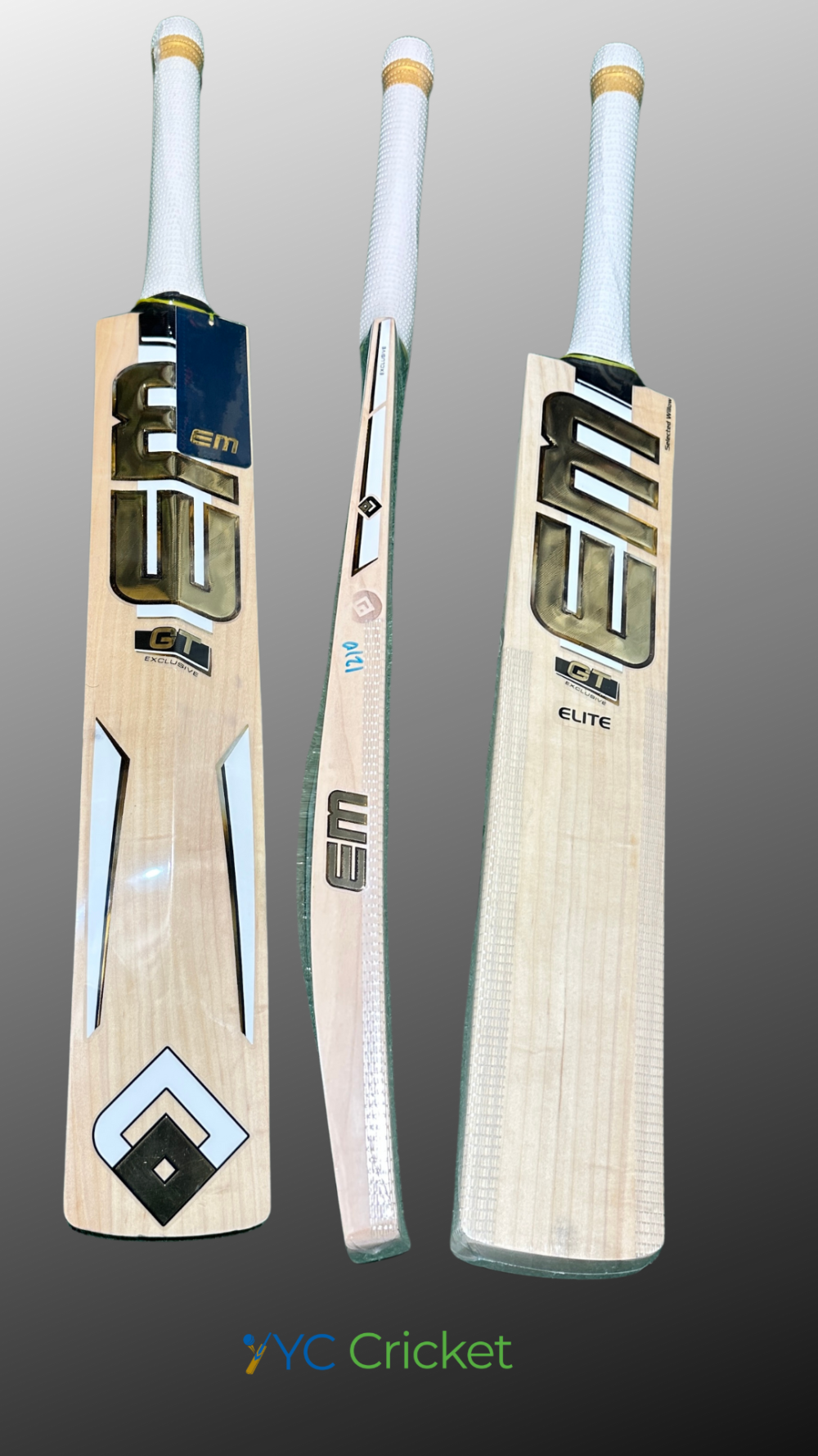 EM GT Elite Selected Willow Cricket Bat (Size SH)