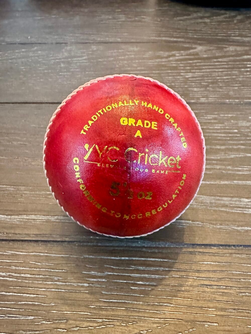 YYC cricket leather Balls (Red) - Image 2